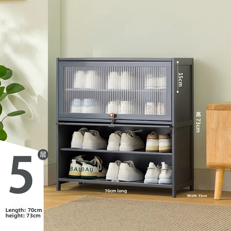 Shoe cabinet multi-layer storage rack household simple door entry balcony indoor large-capacity dust-proof shoe rack