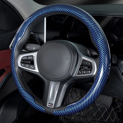 Steering Size 36-38cm Universal Non-slip D-shaped Round Breathable Car Steering Wheel Cover Protector Suitable Auto Accessories