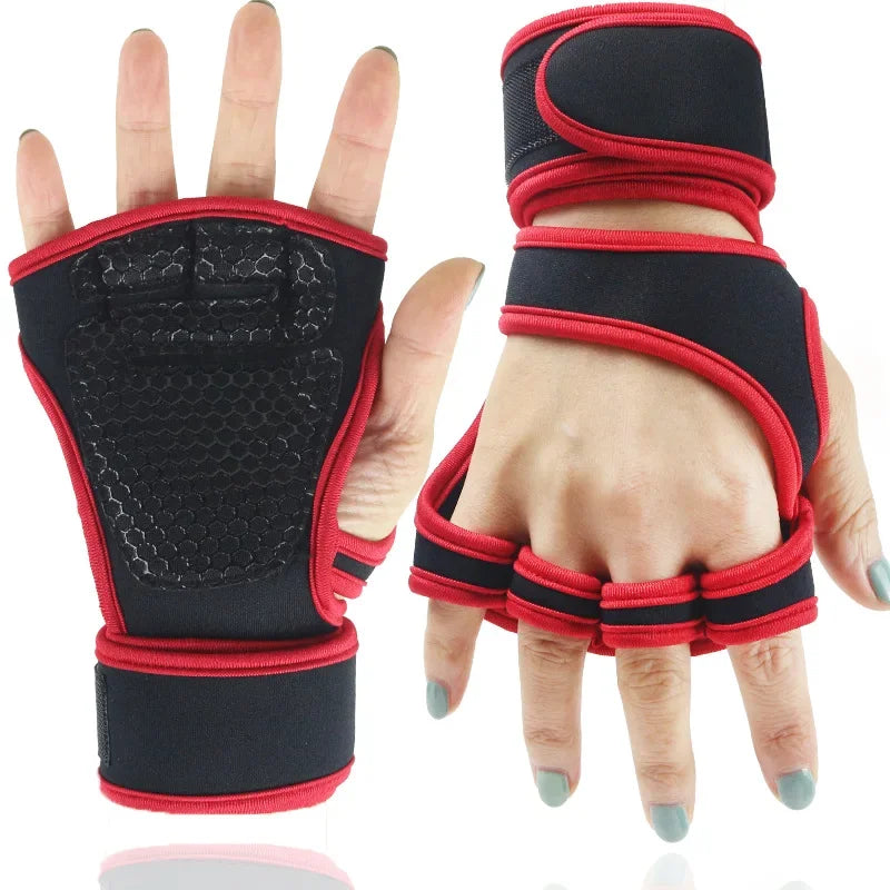 Weightlifting Training Gloves for Men Women Hand Wrist Palm Protector Gloves Fitness Sports Cycling Gymnastics Gym Gloves