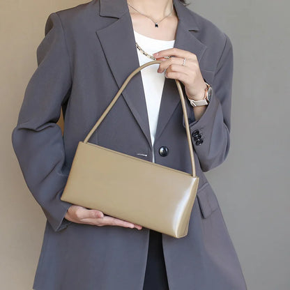 2026 Summer New Women's Underarm Bag Genuine Leather Female Shoulder Crossbody Bags High Quality Cowhide Ladies Simple Handbags