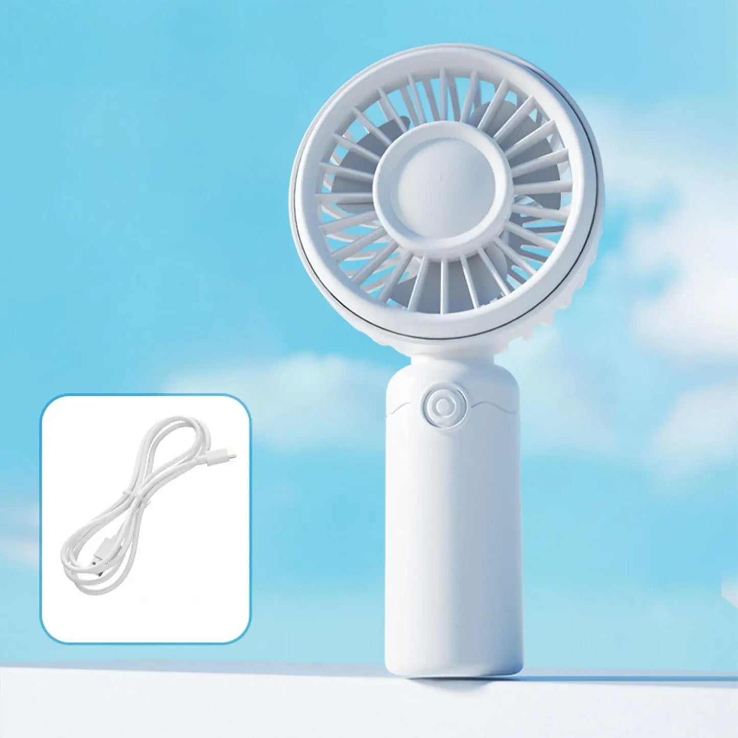 Portable Handheld Fan 3 Speed Adjustable Quiet USB Rechargeable Mini Personal Fan for Outdoor Travel Office Hiking Camping