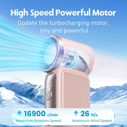 Mini Handheld Fan 3600mAh High-Speed Portable Turbo Pocket Fan for Outdoor Travel