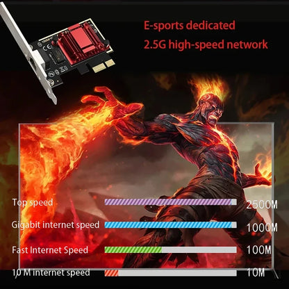 2.5G PCI-E Network Card RTL8125B Chip Gigabit Ethernet PCI Express Network Card 10/100/2500Mbps 1Gbps/2.5Gbps RJ45 LAN For PC