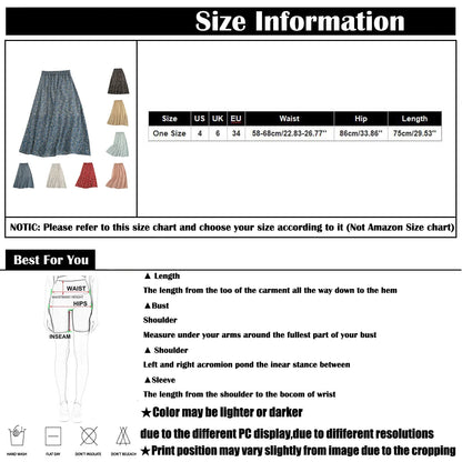Women's Fashion And All-match Spring And Summer Casual Retro Temperament Floral Printed Skirt Falda Larga Elegante Para Mujer