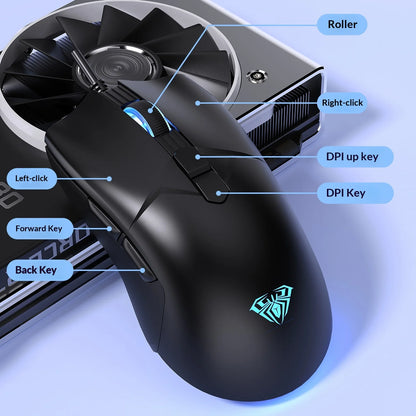 Gaming Mouse S32 Wired Ergonomic Design Rgb Backlit Universal For Laptop Desktop Pc Office Computer Peripheral