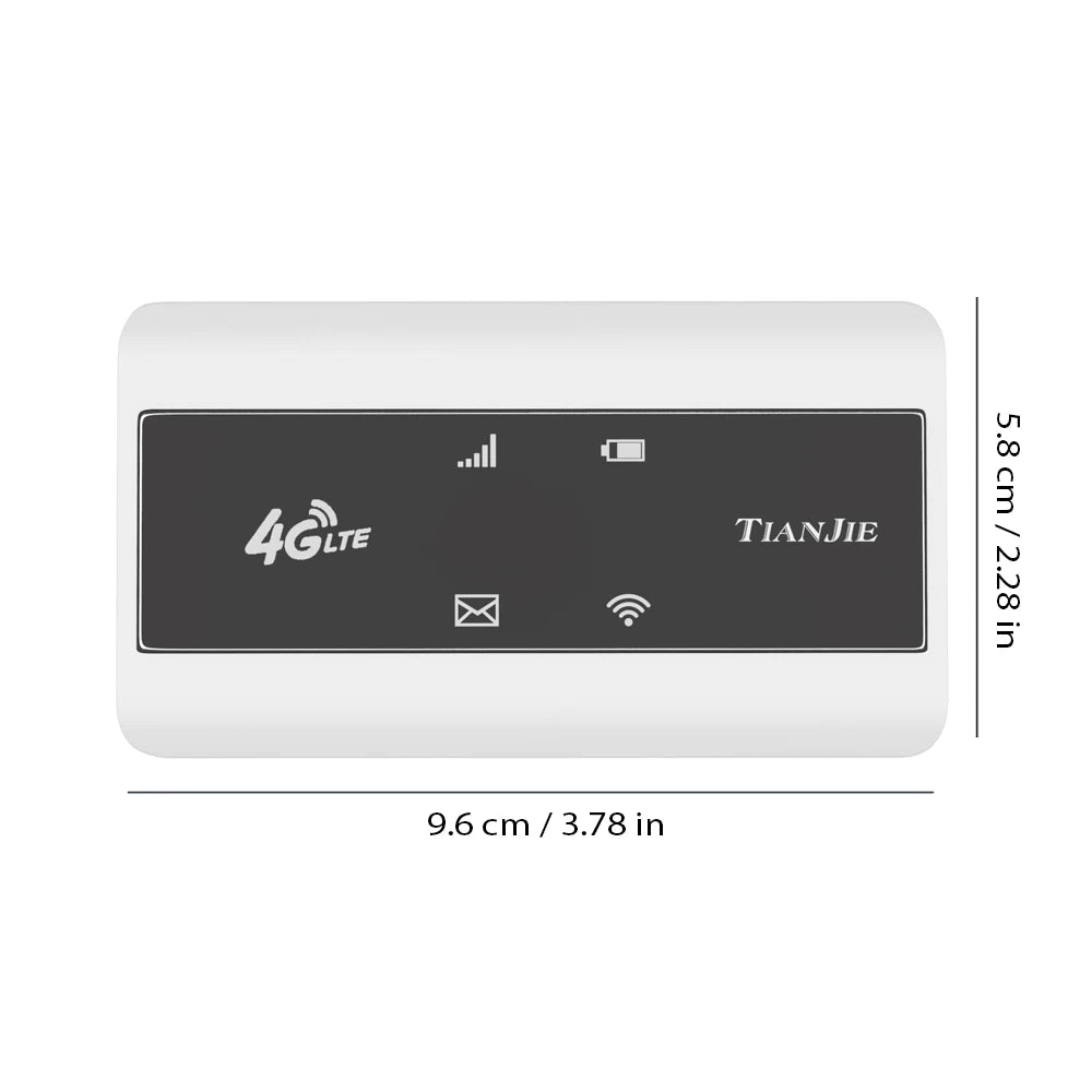 TIANJIE MF904 4G Mobile WiFi Router Mifi With Wifi Hotspot,2100mAh Battery Portable Router,150Mbps Support Global Band Business