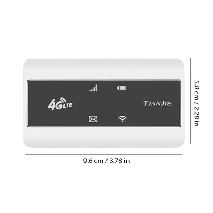 TIANJIE MF904 4G Mobile WiFi Router Mifi With Wifi Hotspot,2100mAh Battery Portable Router,150Mbps Support Global Band Business