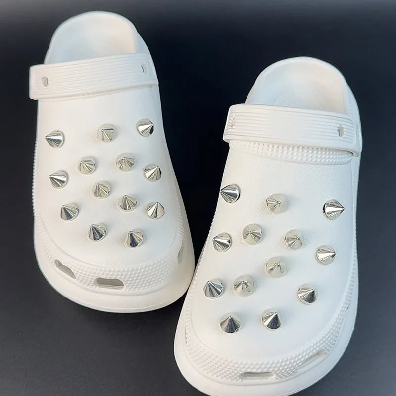 22PCS Shoe Charms Set Accessories Hole Shoe Buckle Punk Style Retro Collection DIY Summer Shoes Decorations