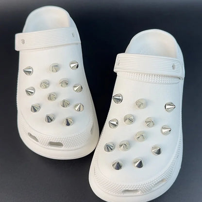 22PCS Shoe Charms Set Accessories Hole Shoe Buckle Punk Style Retro Collection DIY Summer Shoes Decorations