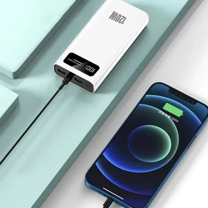Lenovo 200000mAh LED Digital Display Power Bank High Capacity 120W Super Fast Charging Portable External Battery For IPhone NEW