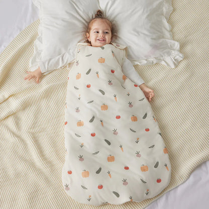 Sleeping Bag For Baby 0-24 Months Spring Autumn Sleeveless Wearable Anti-Kick Blanket Cartoon Printed Baby Sleepsacks 2.5Tog