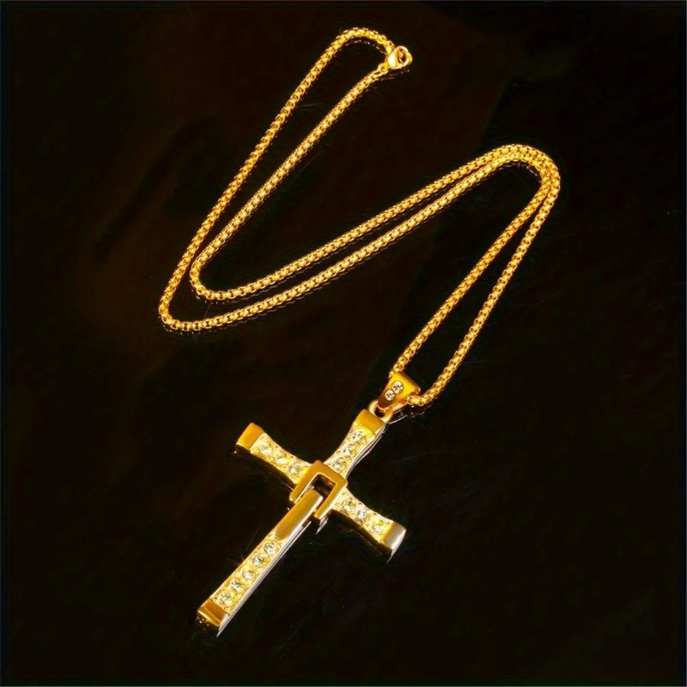 Luxurious European and American Personalized Men's Pendant Necklace New Fashion Punk Hip-hop Men's Necklace Jewelry Wholesale