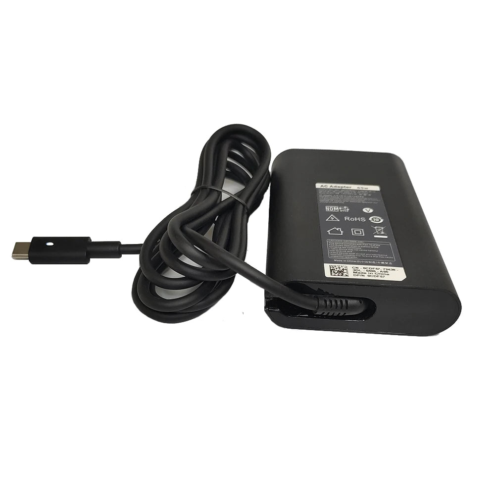 65W USB-C Type C Laptop Charger for Dell Latitude 7275 7370 5420 5285 5290 5520 XPS 13 9250 9360 9365 9370 9380 9350 9550 02YK0F