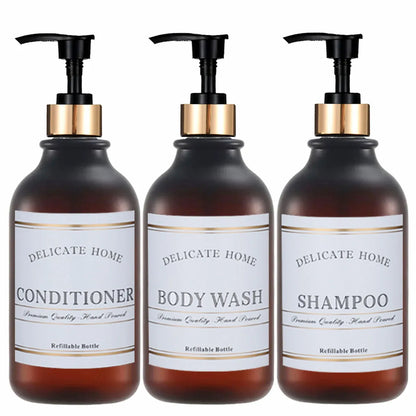 Soap Dispenser with Pump and Labels Dish Soap Dispenser for Kitchen Sink Countertop Decoration Refill Hand Wash Bottle