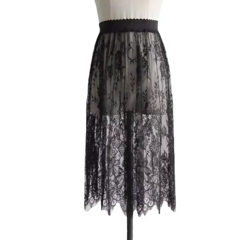 Fashion Basic 2025 Underskirt Female Half Length Skirt Lace Slip Innerwear Short Skirt Women Half Slip Dress Petticoat
