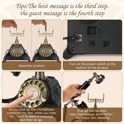 Audio Message Book Birthday Party Voice Retention Commemorative Telephone Blessings Recording Telephone Wedding Guest Book Alter