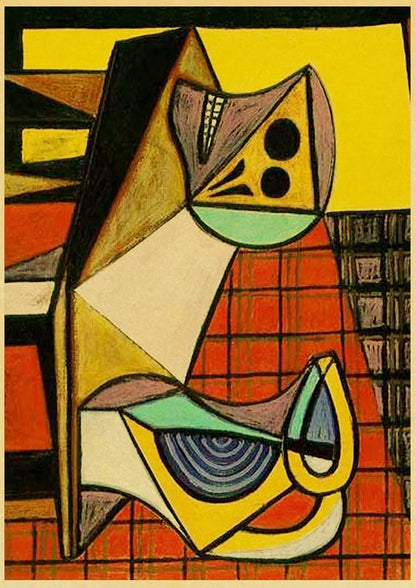 Abstract Painting Pablo Picasso Exhibition Kraft Paper Poster Art Prints Museum Modern Gallery Wall Picture Home Room Decor Gift