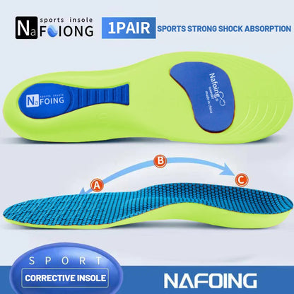 Orthopedic Insoles for Feet Sport Shock-absorbing Insole for Shoes Arch Support Plantar Fasciitis Templates Pads Men Women Sole