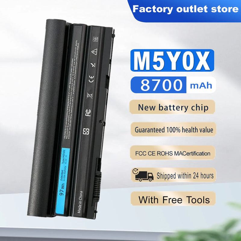DXT New Laptop Battery M5Y0X For Dell Latitude E6420 E6520 E6530 E5420 E5520 E5430 E5530 Inspiron 17r-7720 17r-se-7720 17r-5720