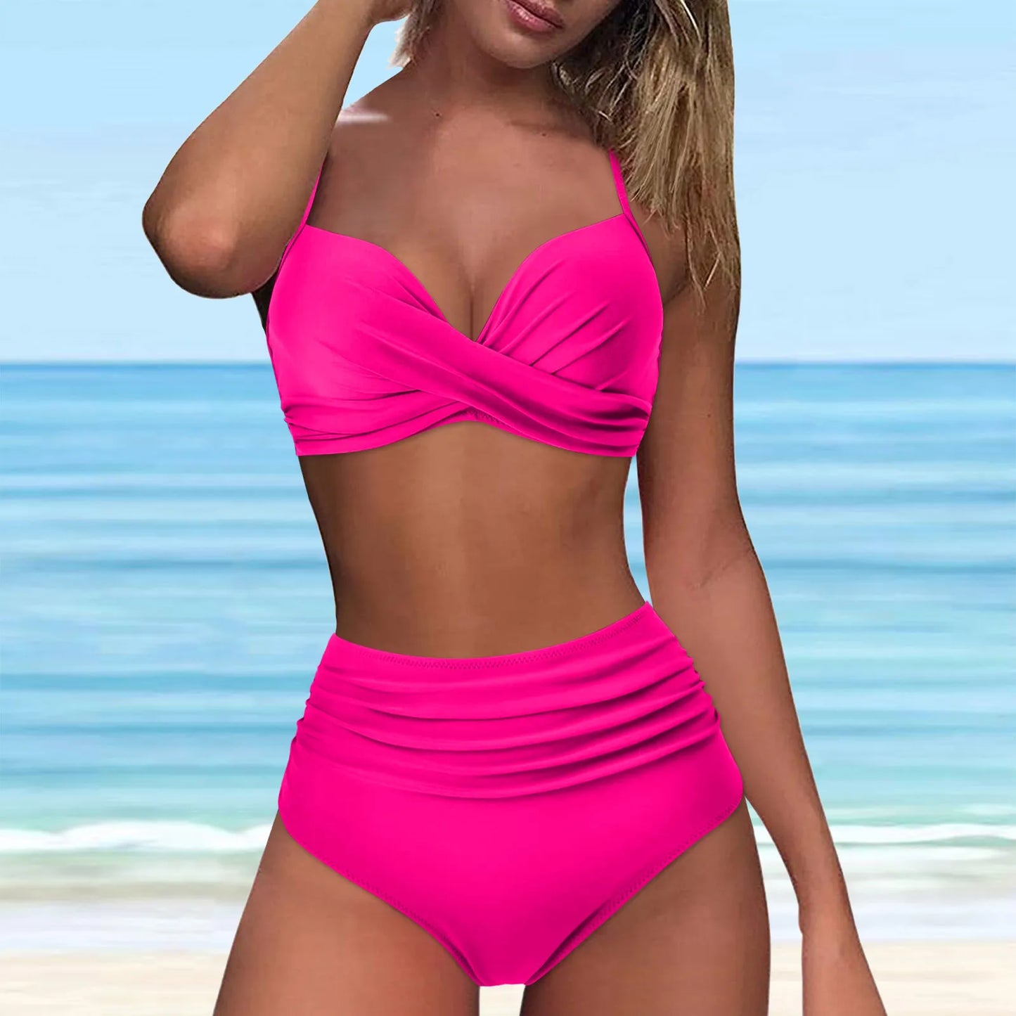 Womens Long Board Shorts Women High Waisted Bikini Sexy Push Up Two Piece Swimsuits Swimsuit Tops for Women with Underwire