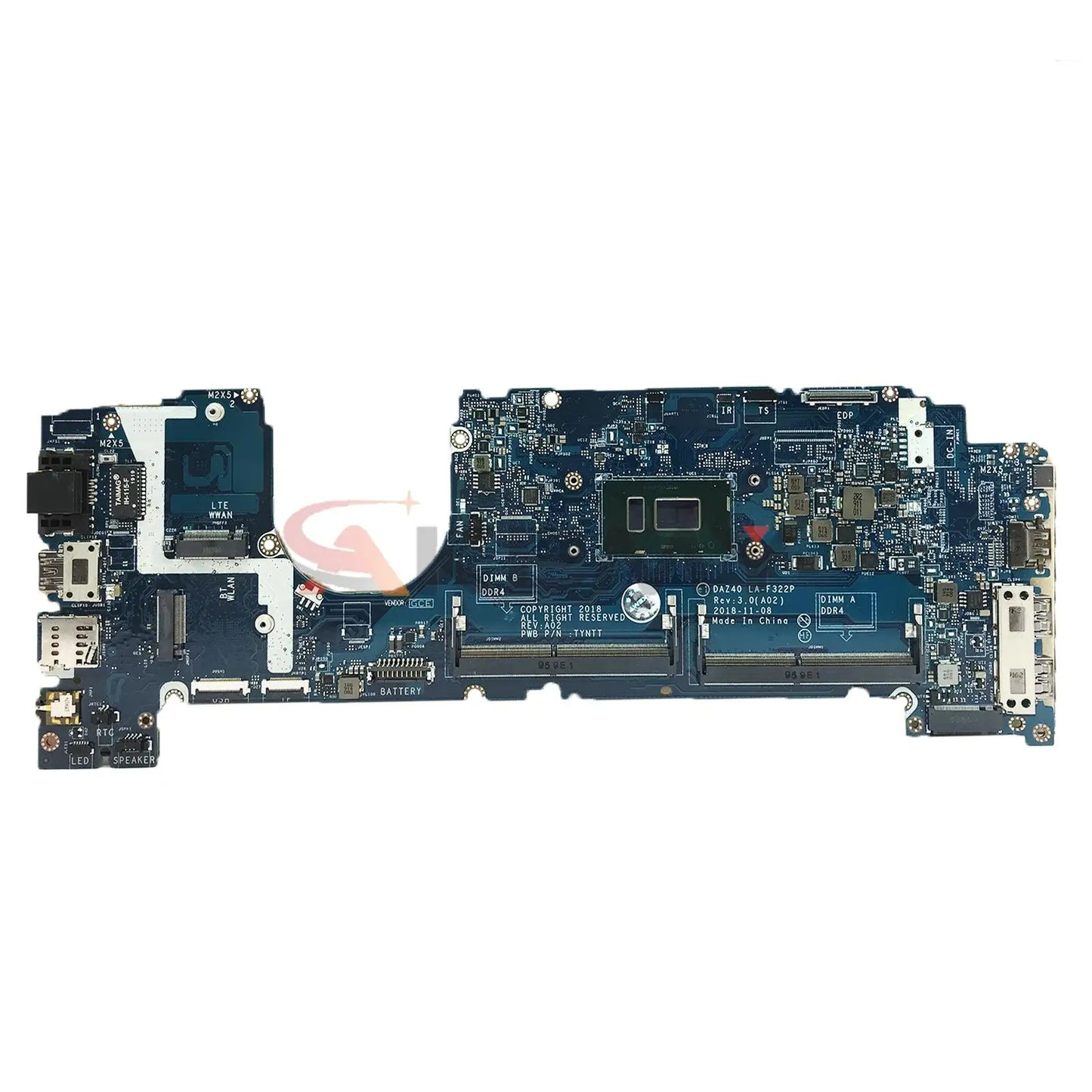 AKEMY For DELL Latitude 7490 E7490 Laptop Motherboard LA-F322P With i3 i5 i7 7/8th Gen CPU CN-0YM3X5 01Y9NR 01RP9W 0PXMYG 02XPCX