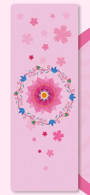 1.5mm Suede Fabric Natural Rubber Yoga Mat Wear Resistance Yoga Towel Portable Fitness Mat Foldable Anti-slip Yoga Mat