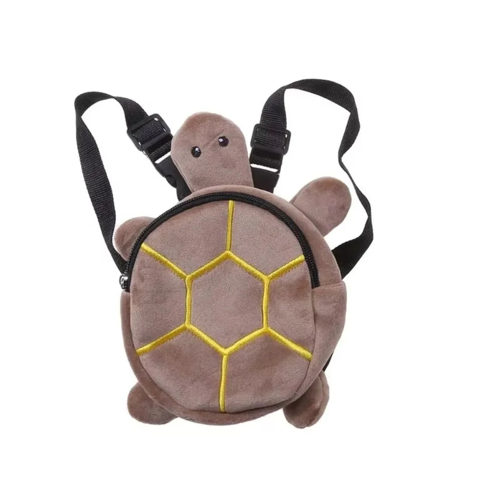Soft Turtle Shape Dog Backpack Cartoon Portable Dog Snack Bag Large Capacity Adjustable Puppy School Bag Pet Supplies