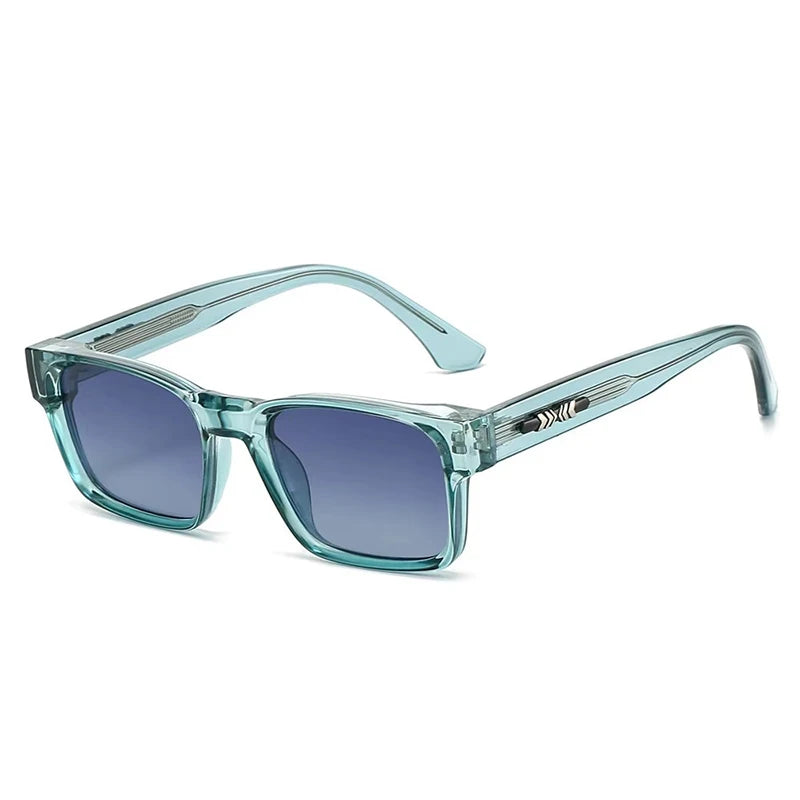Retro Square Sunglasses. Simple And Minimalist Thick-frame Design. Uv Protection. Suitable For Both Men And Women. Style 9017.