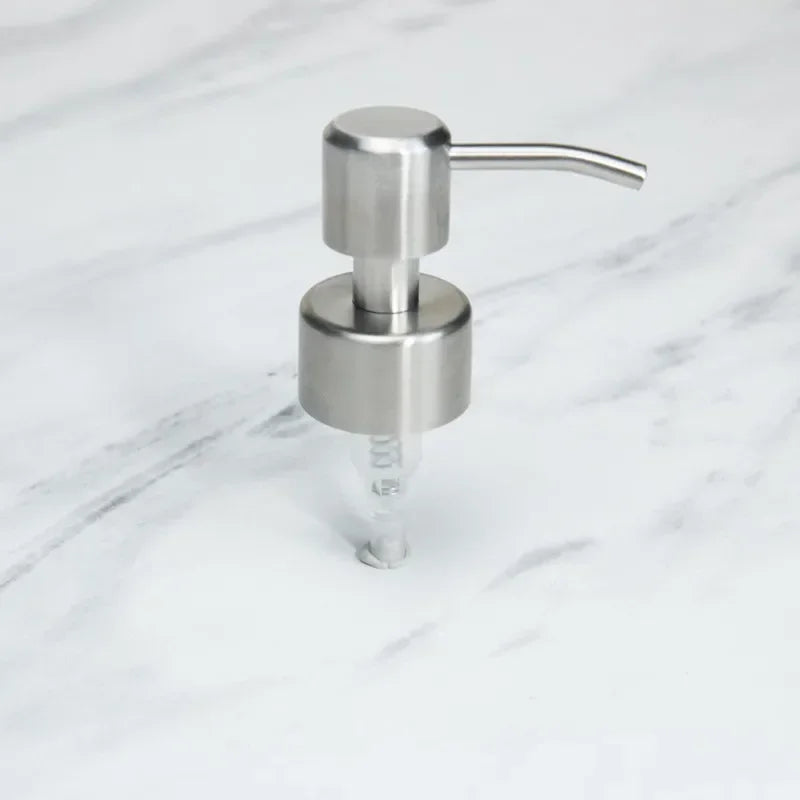 Hand Liquid Soap Pump Dispenser Nozzle for Bathroom Kitchen Stainless Steel Foam Sink Liquid Soap Nozzle Bathroom Accessories
