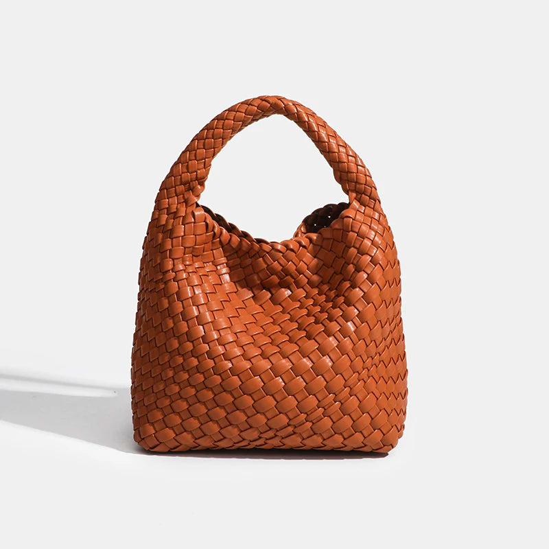 Designer bag Luxury 2025 woman bag Brand New Product PU Small size hand-woven bucket bag High quality Women's handbag