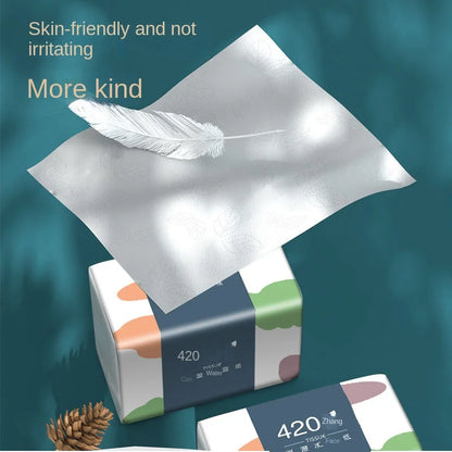 10 Packs Wholesale Eco Friendly Portable No Fluorescent Virgin Wooden Pulp Tissue Soft Comfortable 5 Ply Facial Tissue Paper
