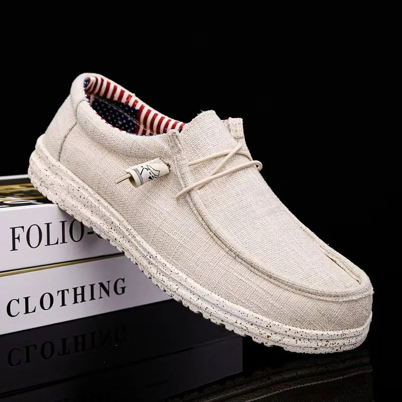 Men's Casual Shoes Lightweight Loafers Soft man Canvas Shoes Vulcanized Shoes for men Driving Flat Shoe Slip-on Outdoor Sneakers