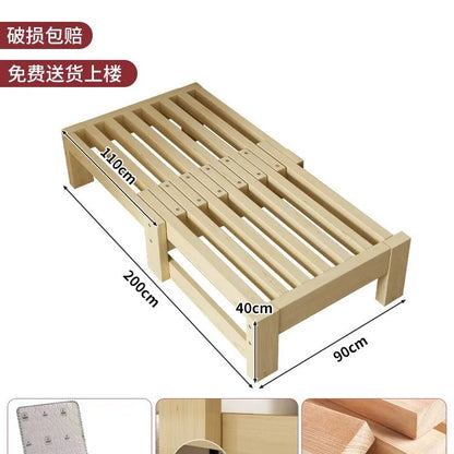 Solid wood telescopic bed pull-out bed small apartment living room tatami people simple push-pull bed dual-purpose stacked sofa