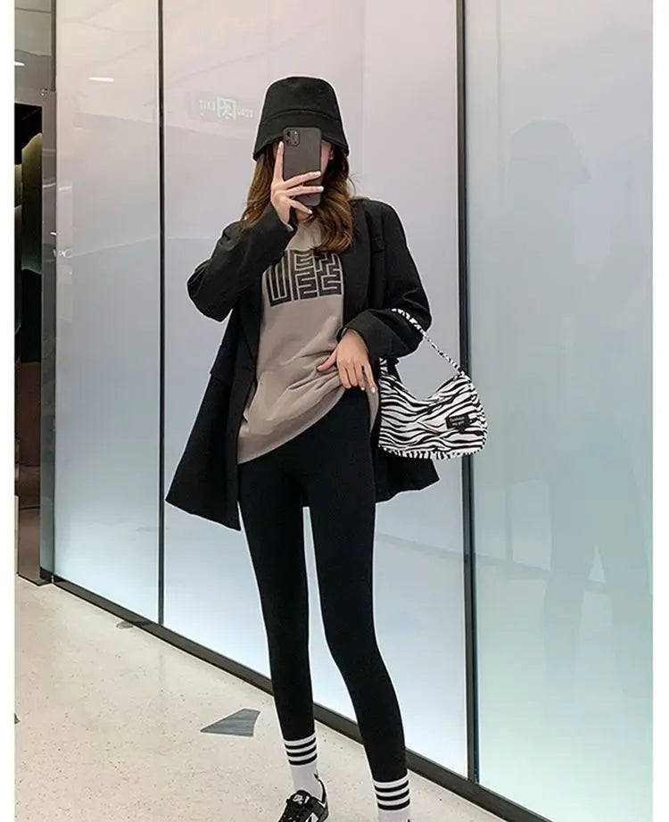 Leggings Women Sport Fitness Elegant Push Up Dames Looks Clothes White Push-Up Female Legging Gyaru Trousers Flared Legging