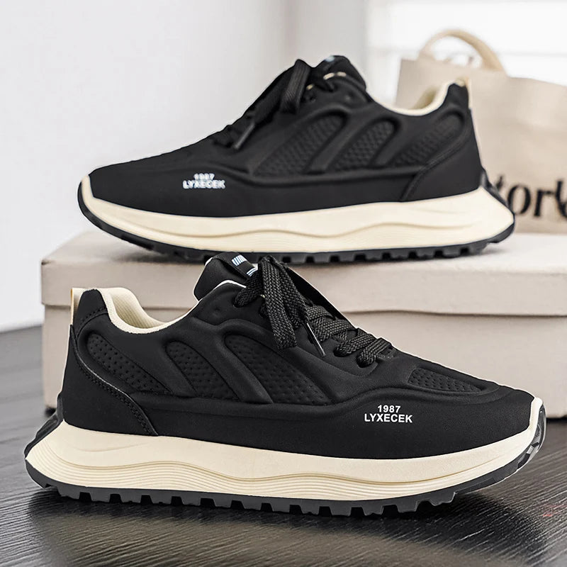 Men Shoes Fashion Male Shoes ﻿ Green Thick Sole Platform Wave Shoes Student Sneakers Increase Height Men Walking Shoes