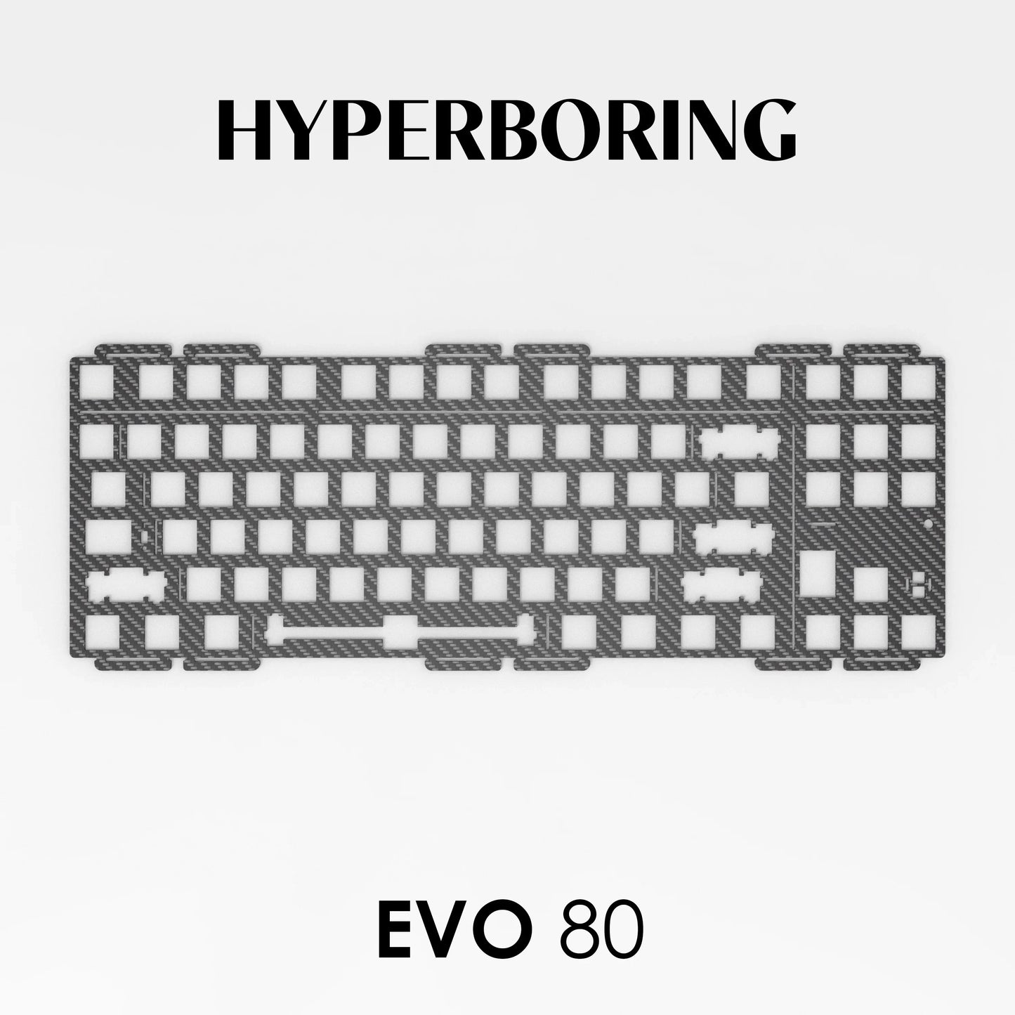 Evoworks EVO80 Customized Mechanical Keyboard Accessories PP PC FR4 Aluminum Copper Positioning Plate for Keyboard Gifts