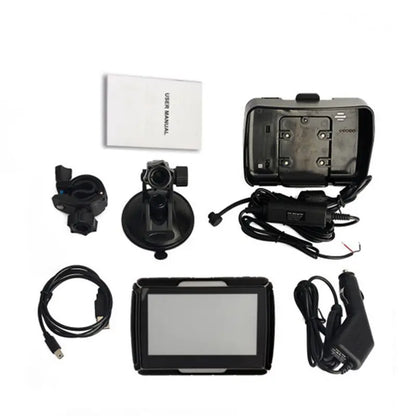 2026 Car Motorcycle GPS Navigation 4.3" Touch IPX7 Waterproof with Bluetooth FM AVIN built in 8GB Free Install Map