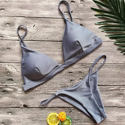 New Bandeau 2025 Micro Bikini Set Women Sexy Low Waist Monokini Push Up Swimwear Backless Swimsuit Beach Bathing Suits Biquinis