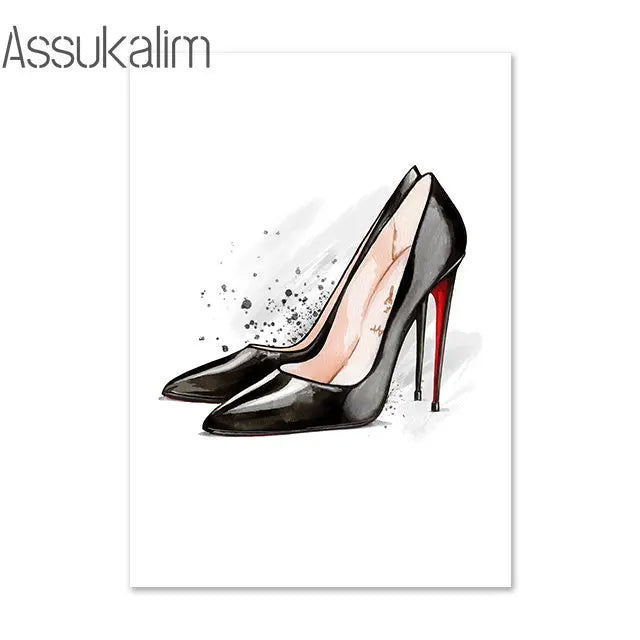 Fashion Wall Paintings Flowers Print Pictures Perfume Canvas Poster Lips Love Art Prints Nordic Wall Posters Living Room Decor