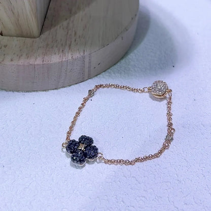2026 New Trend Fine Jewelry Set Original Charm Luxury Lucky Grass Crystal Fashion Necklace Ring Earrings Romantic Gift for Women