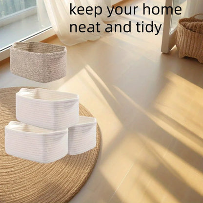 Storage Basket Set of 3  Rectangle Storage Bins  Versatile Toy Storage Organizer Friendly Home Decor Basket