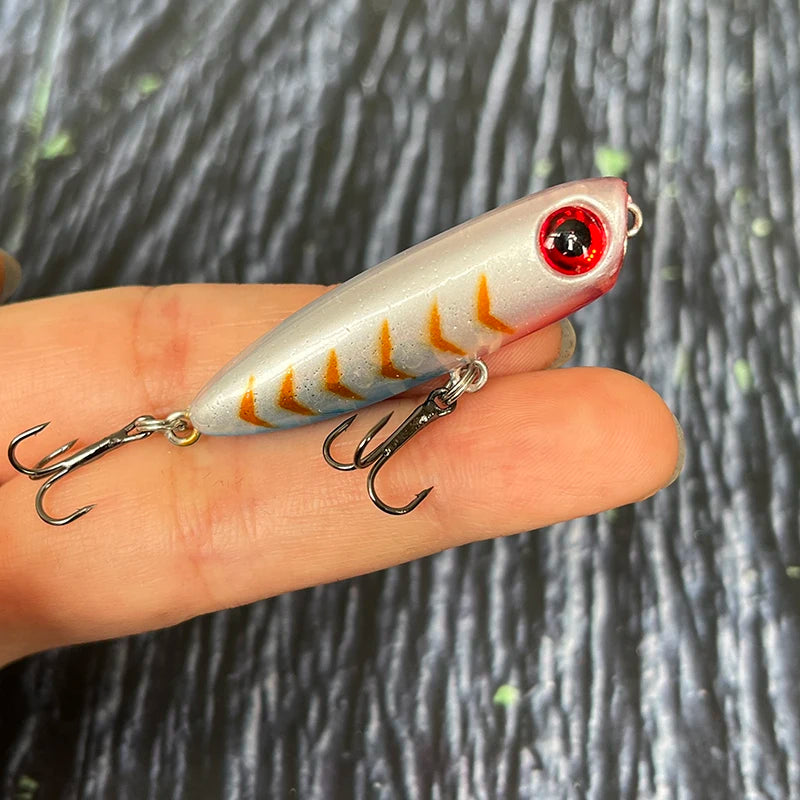 1 Stück 45 mm 3 g sinkender Bleistift-Angelköder Mini Popper Walking Dog künstlicher Hartköder Pesca Wobbler Swimbait Tackle Zubehör
