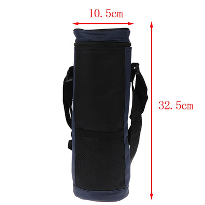 1x Water Bottle Cooler Tote Bag Universal Water Bottle Pouch High Capacity Insulated Cooler Bag Outdoor Traveling Camping Hiking