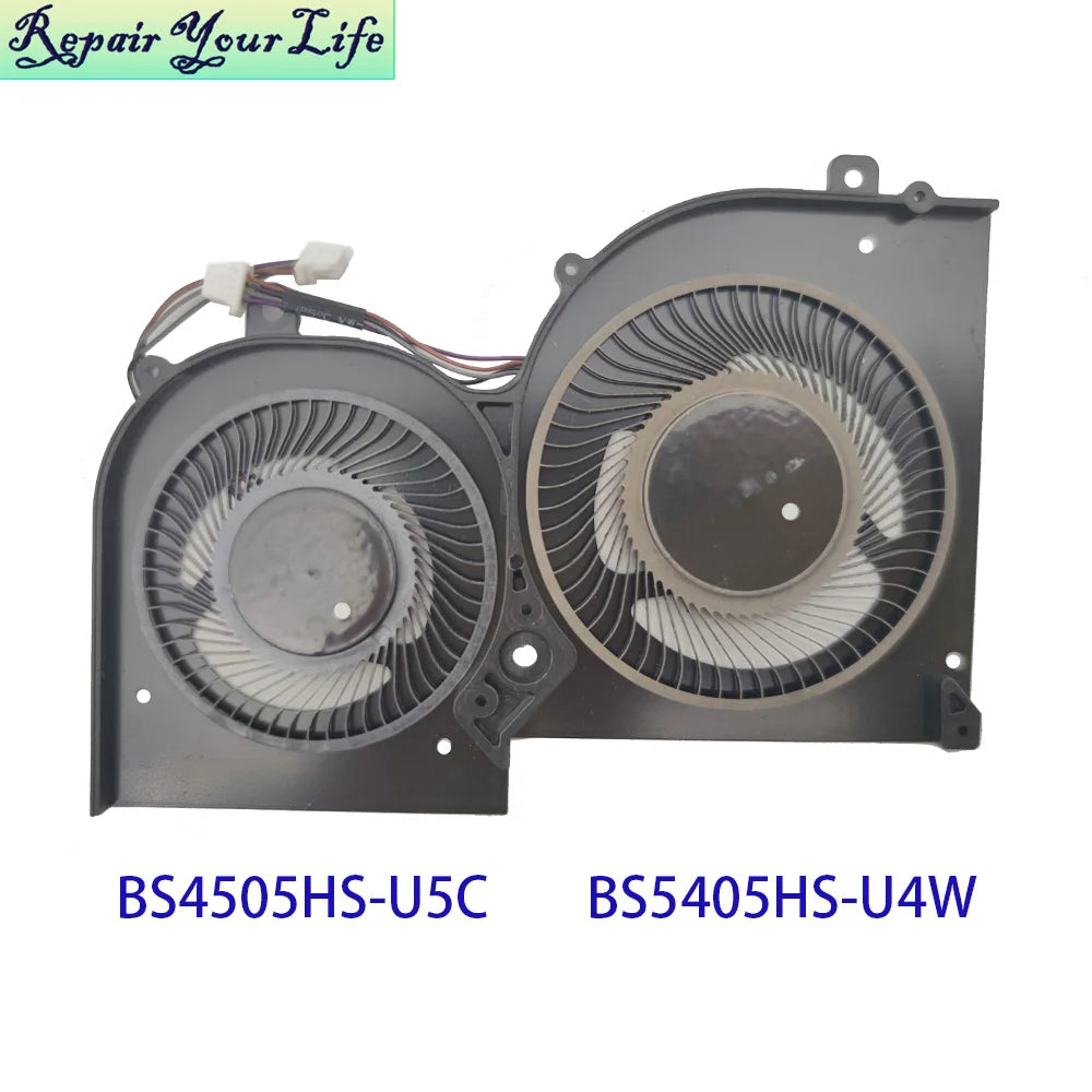 CPU GPU Cooling Fan For MSI Creator Z16 A11UT A11UE A11UX A11UET MS-1571 MS-1572 Notebook Cooler Fan BS5405HS-U4W BS4505HS-U5C