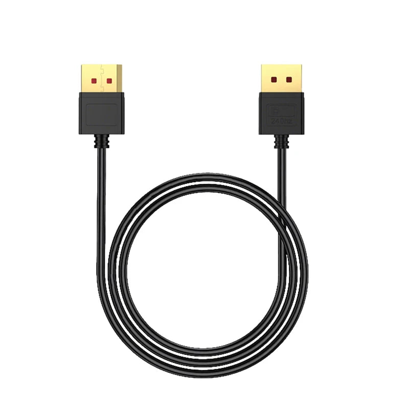 DisplayPort 1.4 Cable 8K@60Hz 4K@240Hz Display Port Cable 90 Degree DP Cord Compatible FreeSync G-Sync HDR for PC Gaming Monitor