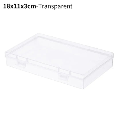 1Pcs Plastic Transparent Storage Box Small Items Sundries Jewelry Organizer Case Beads Container Pill Chip Box Tools Accessories
