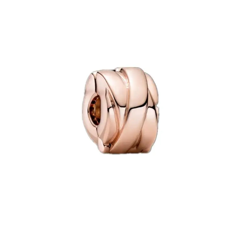 Rose Gold Plated Charms for Bracelet DIY Jewelry Making Heart Flower Strawberry Butterfly Paw Print CZ Pendant Beads Women Gift