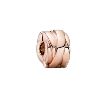 Rose Gold Plated Charms for Bracelet DIY Jewelry Making Heart Flower Strawberry Butterfly Paw Print CZ Pendant Beads Women Gift