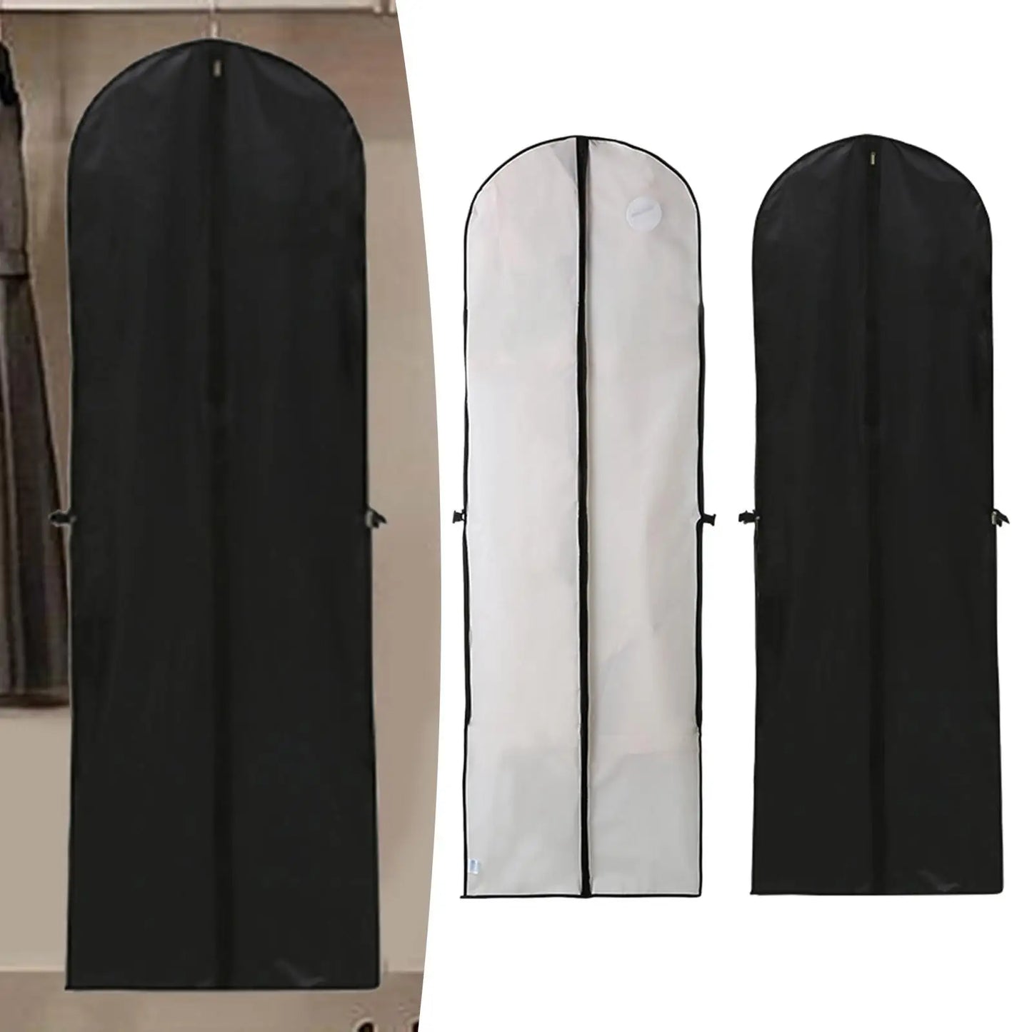Garment Bags Gown Robe Storage Bag Waterproof Dual Use Suit Garment Cover Long