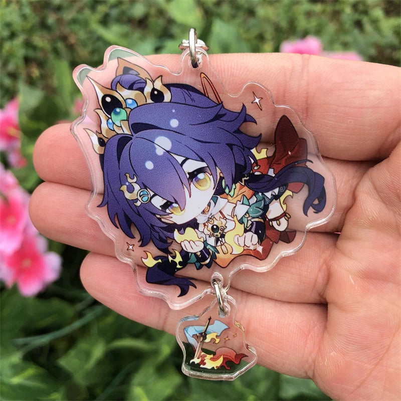 Honkai: Star Rail Kafka March 7th Dan Heng Clara Pom-Pom Cosplay COSTUME Keychain Accessories Key Chain Pendant Prop Xmas Gift